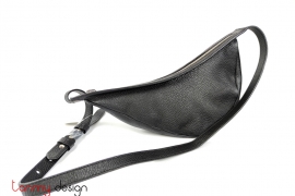 Black Halfmoon leather bag 